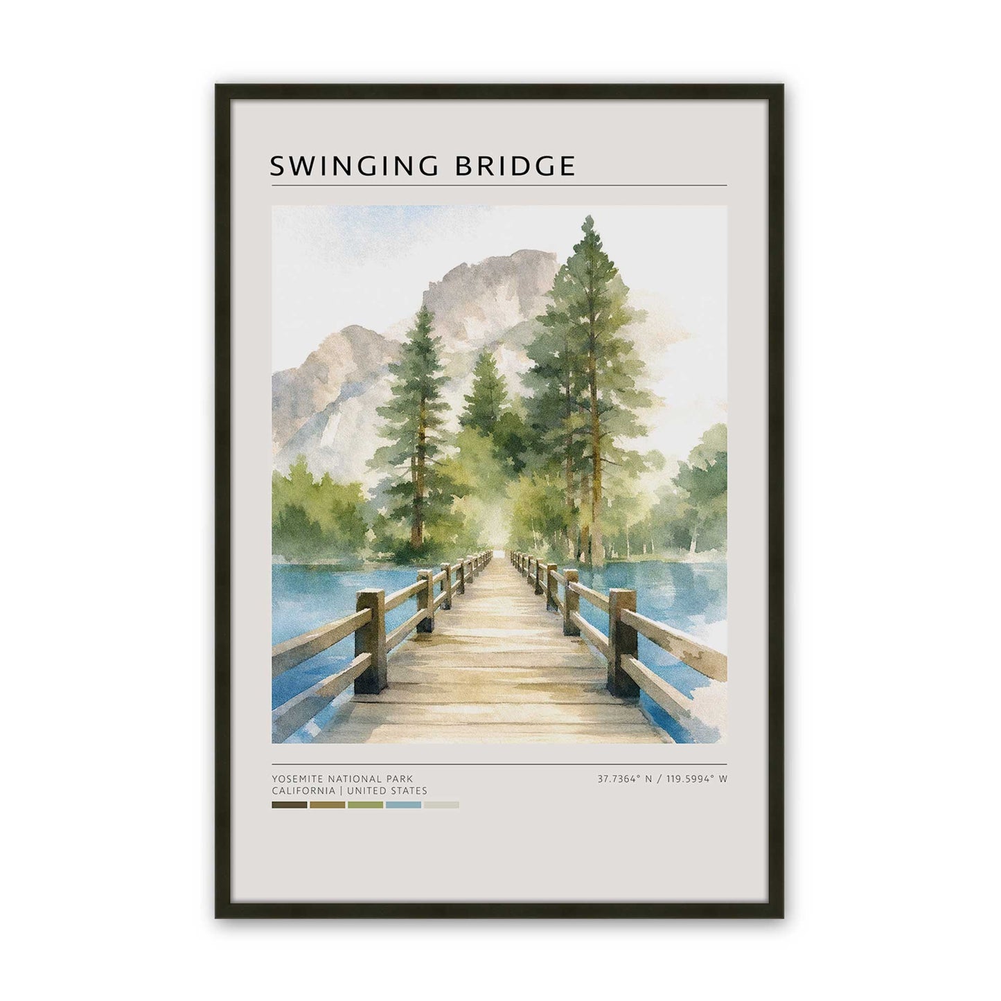 [Color:Satin Black], Picture of art in a Satin Black frame