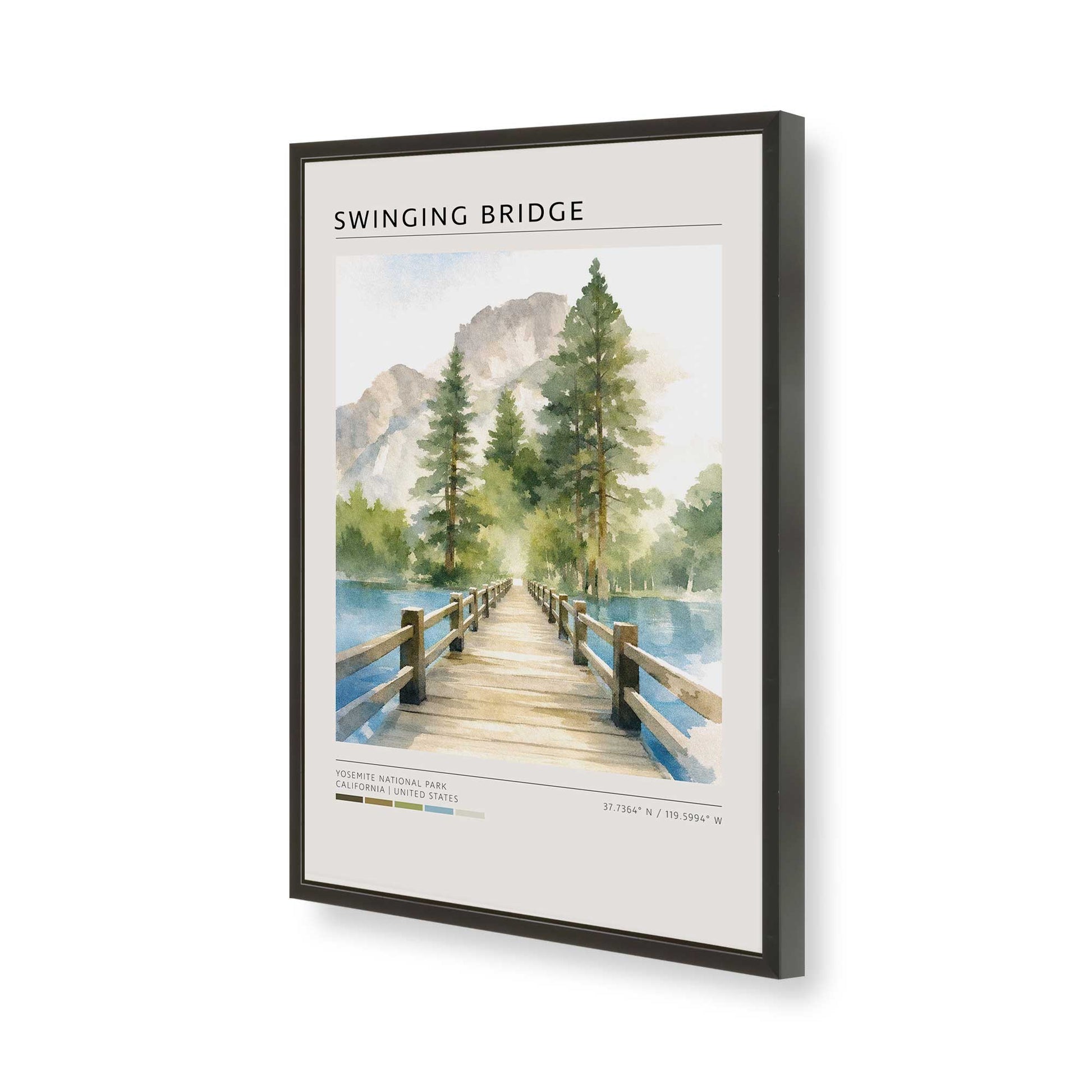 [Color:Satin Black], Picture of art in a Satin Black frame of the corner