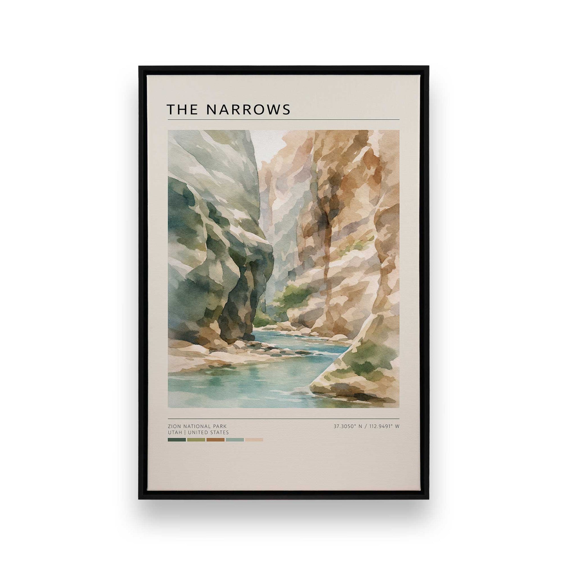 [Color:Satin Black], Picture of art in a Satin Black frame