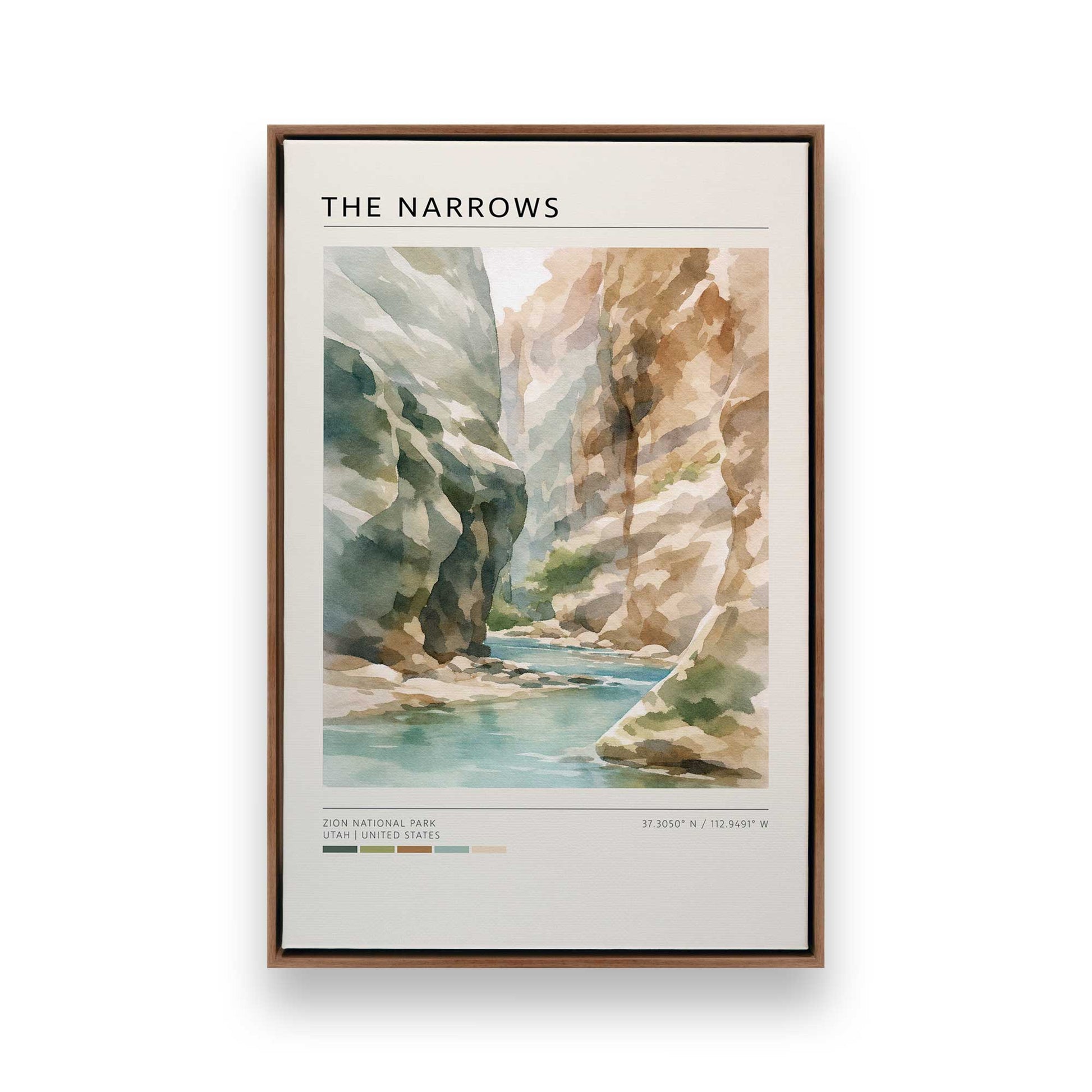 [Color:Walnut], Picture of art in a Walnut frame