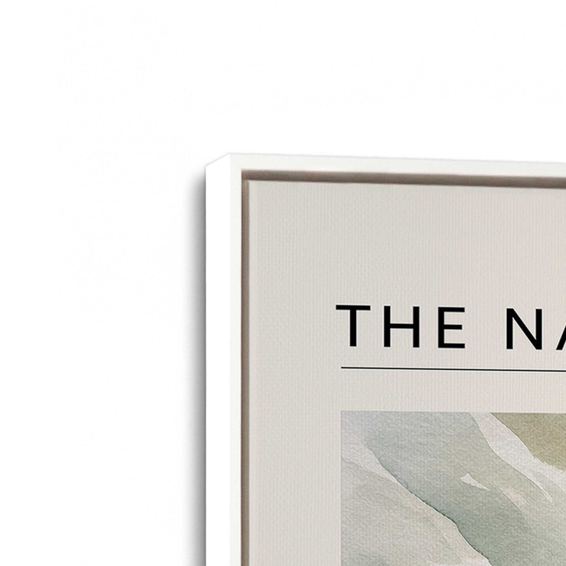 [Color:Opaque White], Picture of art in a White frame at an angle