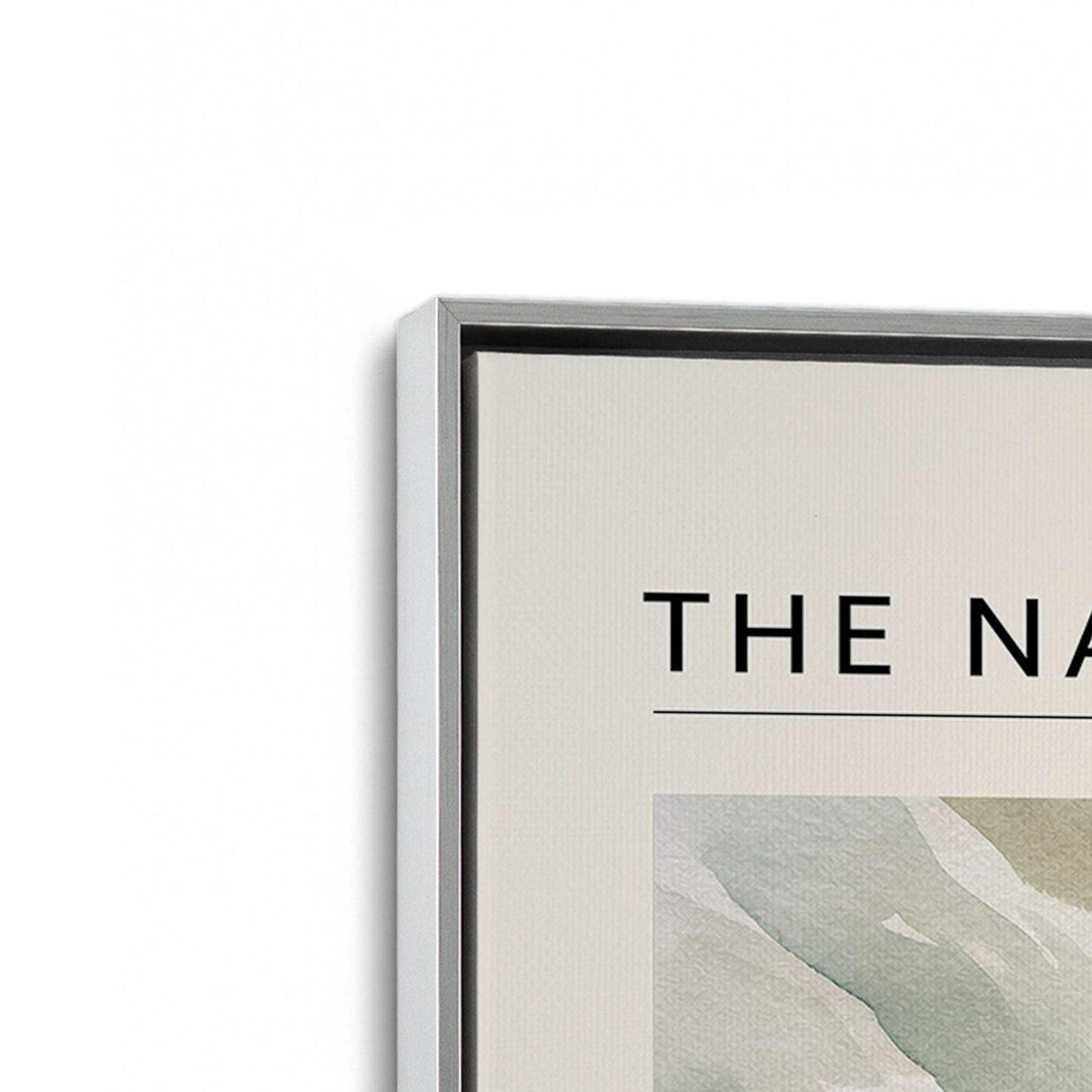 [Color:Polished Chrome], Picture of art in a Polished Chrome frame at an angle