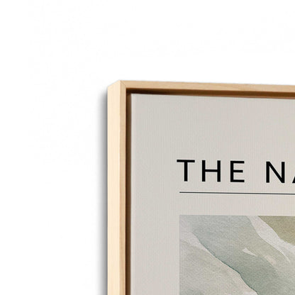 [Color:American Maple], Picture of art in a American Maple frame at an angle