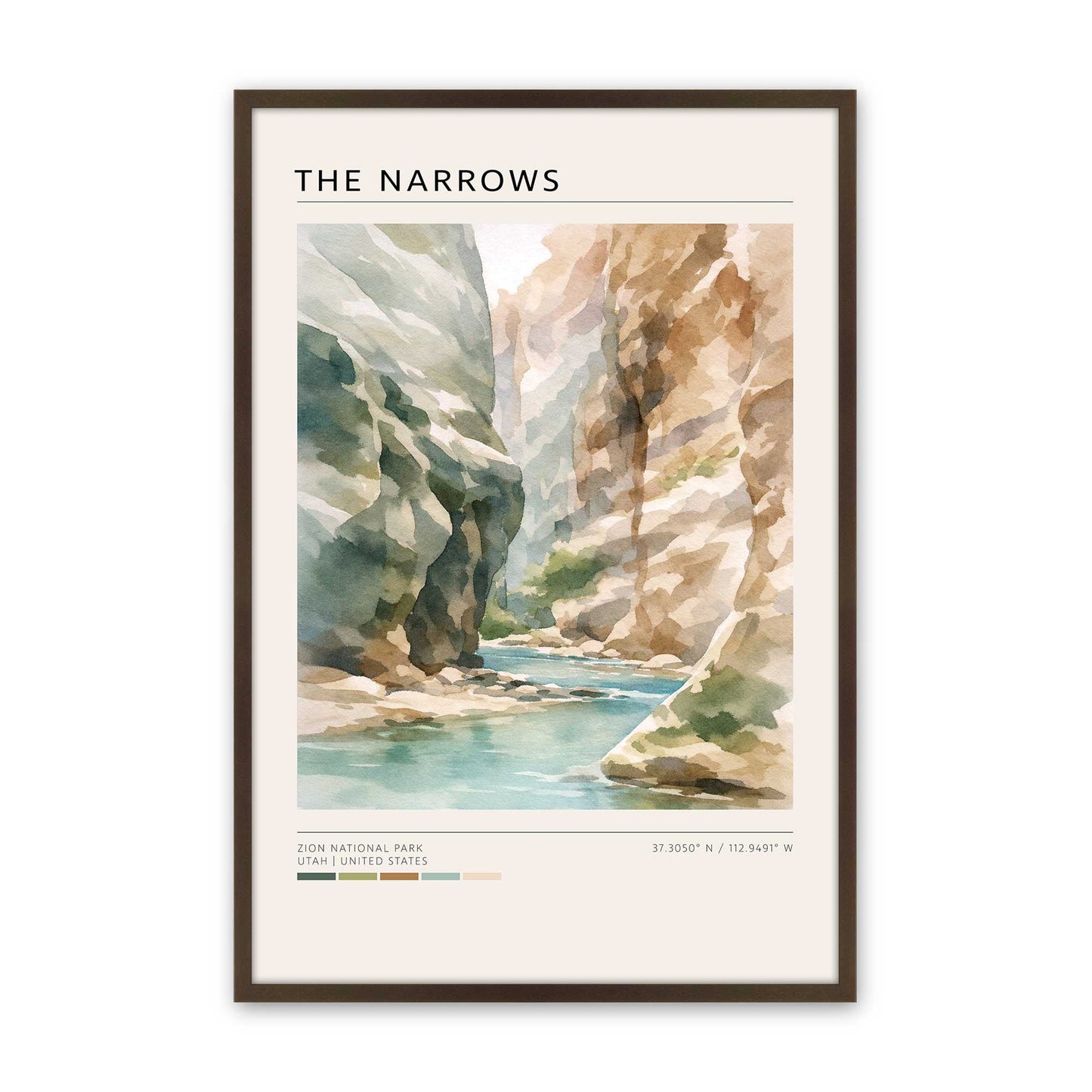 [Color:Belvinder Brown], Picture of art in a Belvinder Brown frame