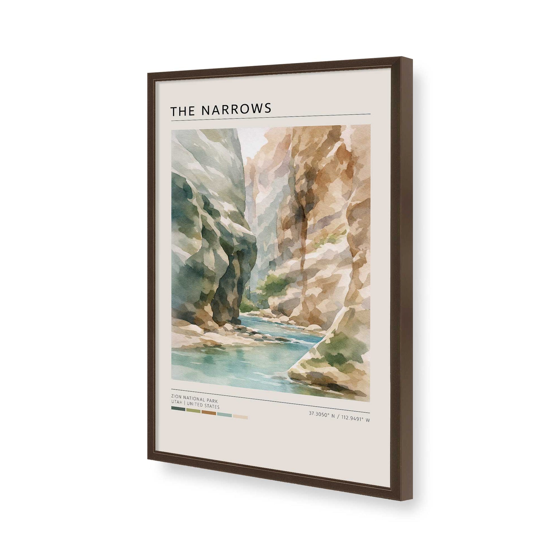 [Color:Belvinder Brown], Picture of art in a Belvinder Brown frame of the corner