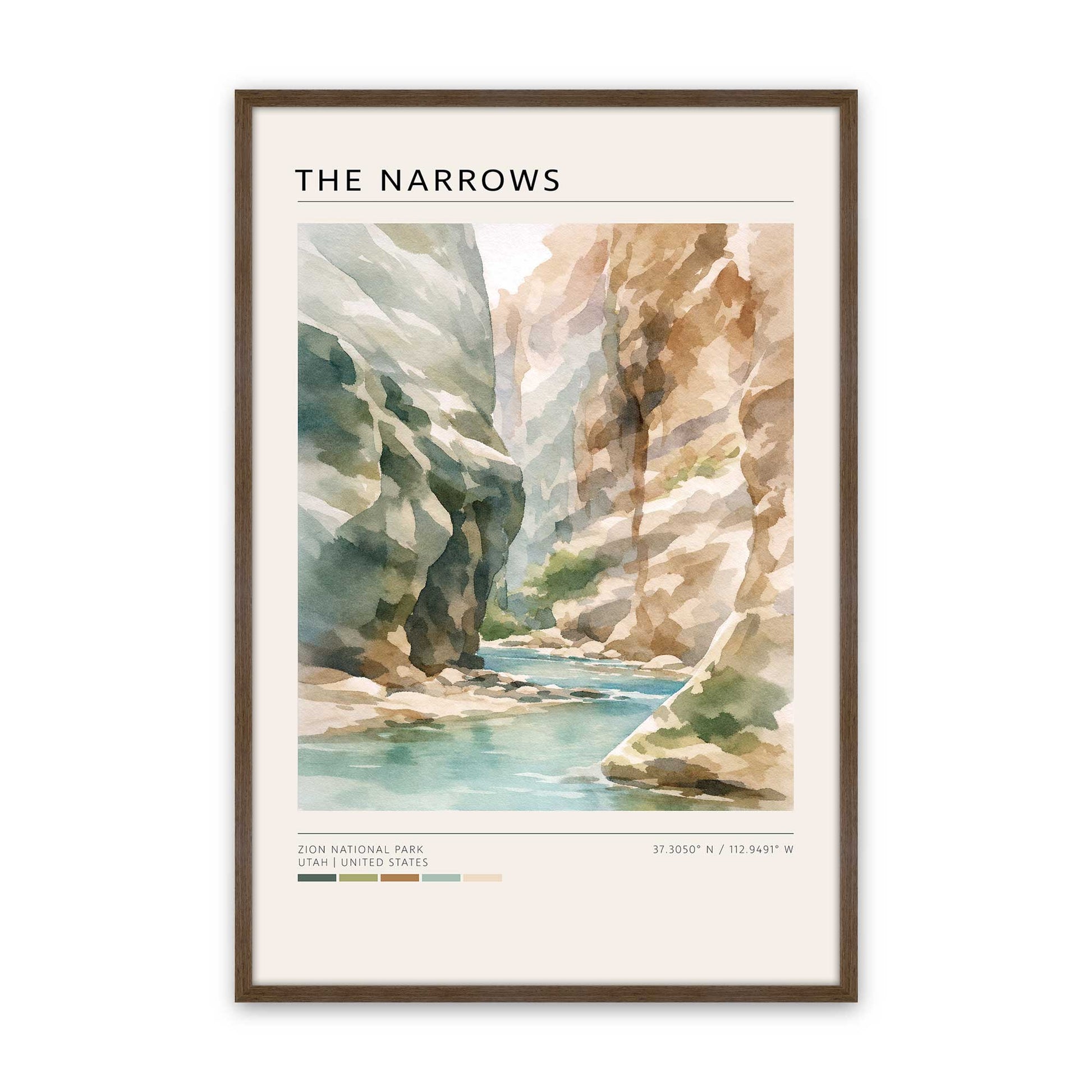 [Color:Walnut], Picture of art in a Walnut frame