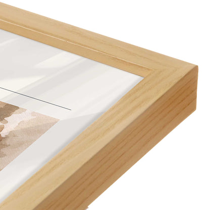 [Color:American Maple], Picture of art in a American Maple frame at an angle