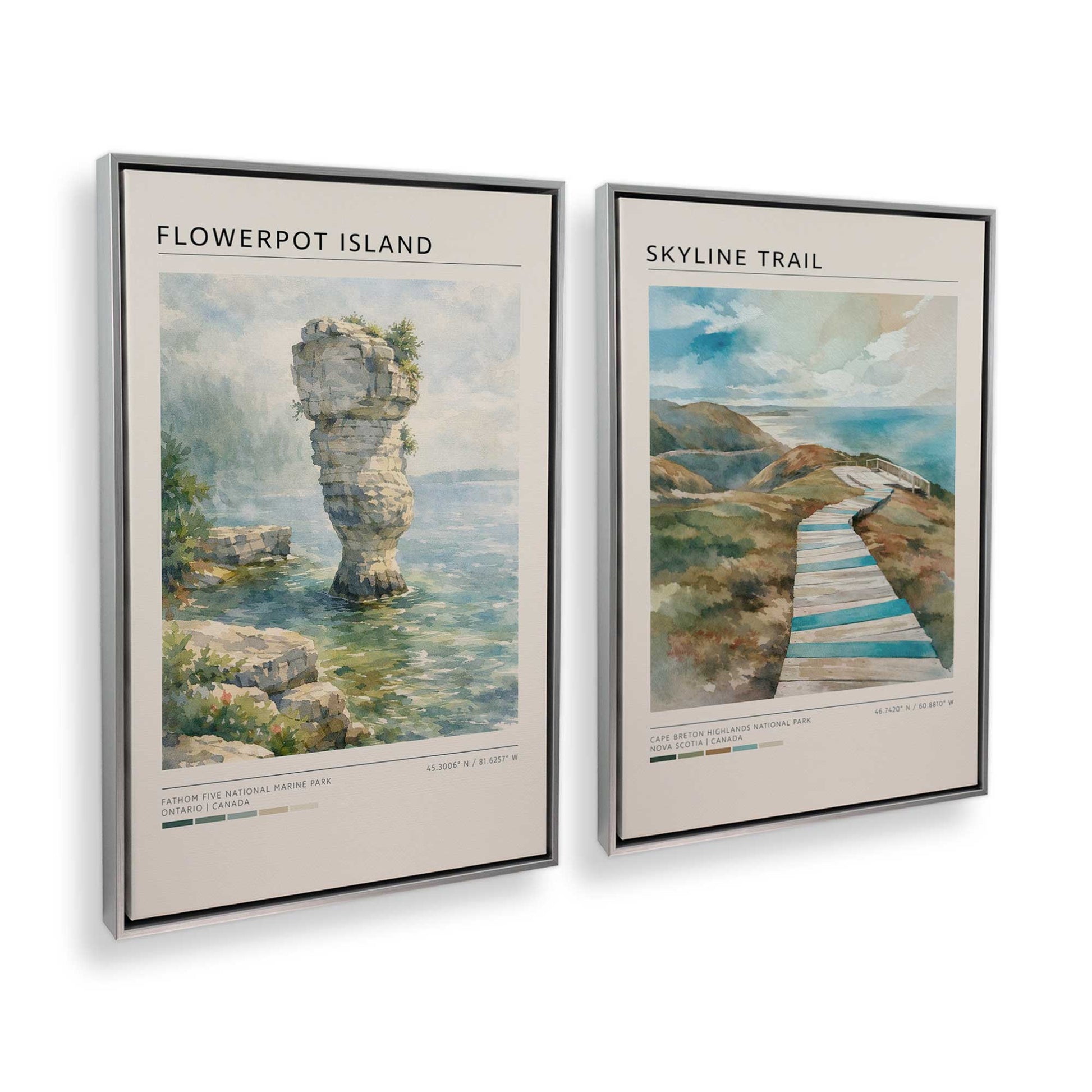 [Color:Polished Chrome], Picture of art in a Polished Chrome frame at an angle