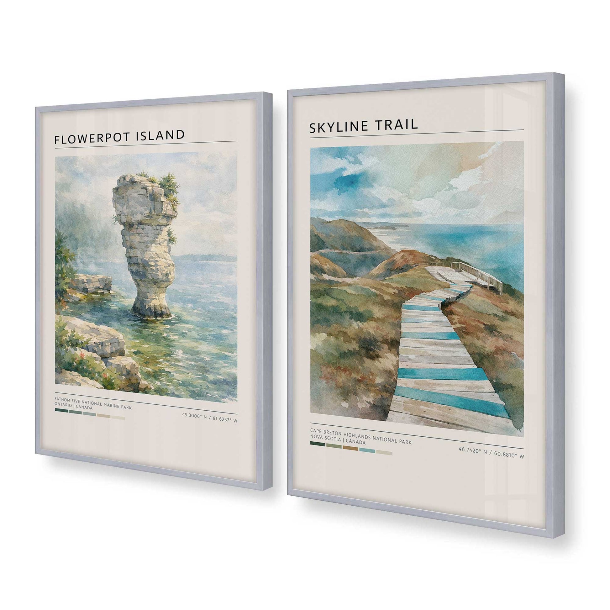 [Color:Polished Chrome], Picture of art in a Polished Chrome frame at an angle