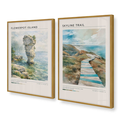 [Color:Polished Gold], Picture of art in a Polished Gold frame at an angle
