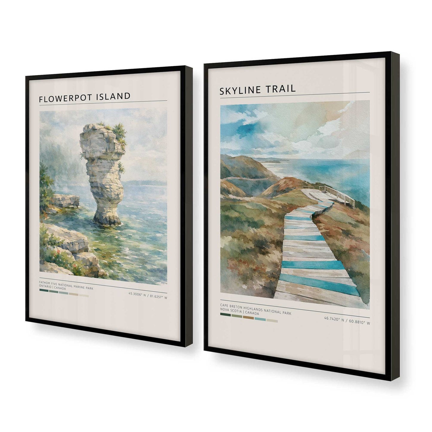 [Color:Satin Black], Picture of art in a Satin Black frame at an angle