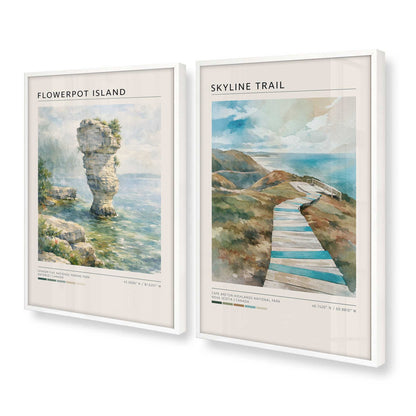 [Color:Opaque White], Picture of art in a Opaque White frame at an angle
