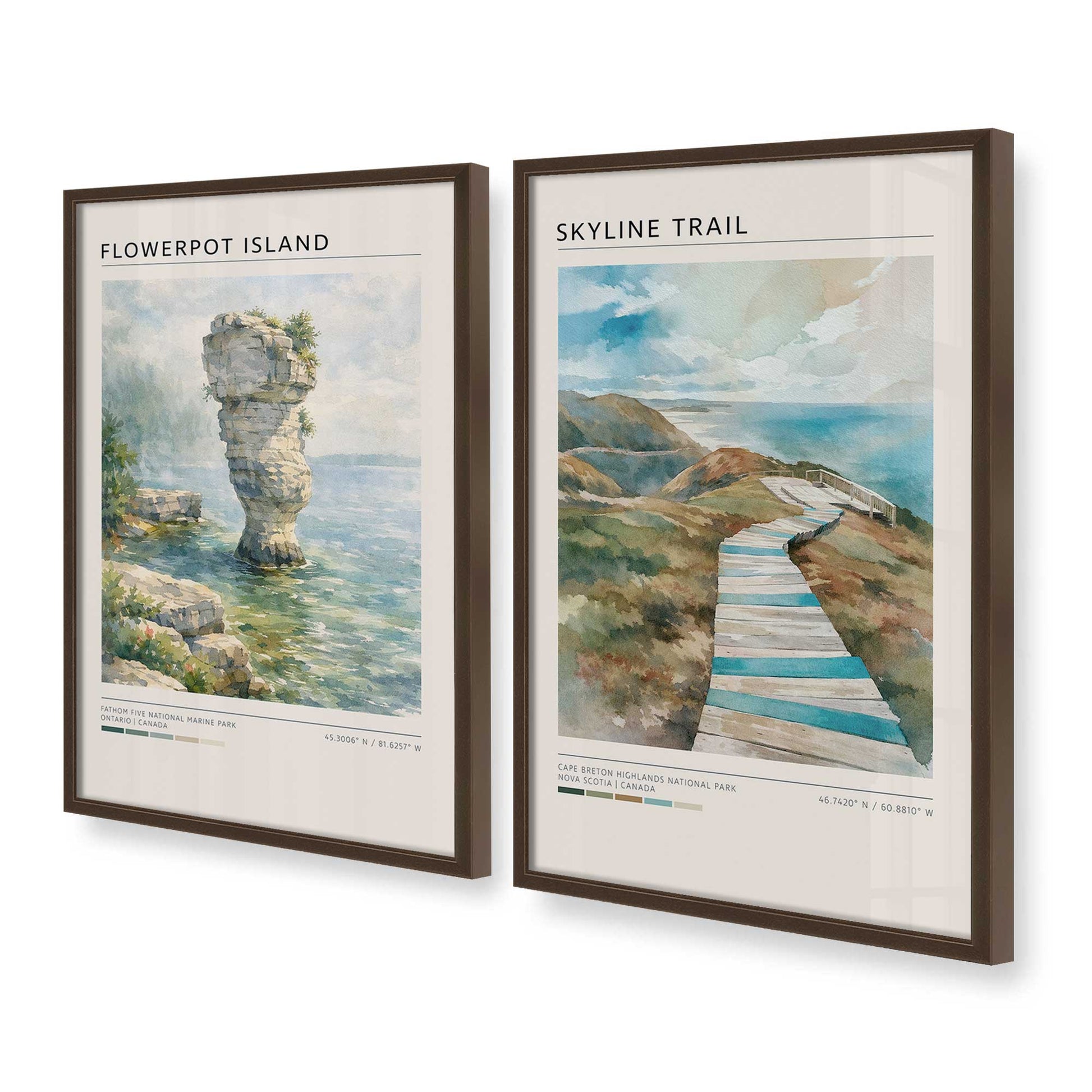 [Color:Belvinder Brown], Picture of art in a Belvinder Brown frame at an angle