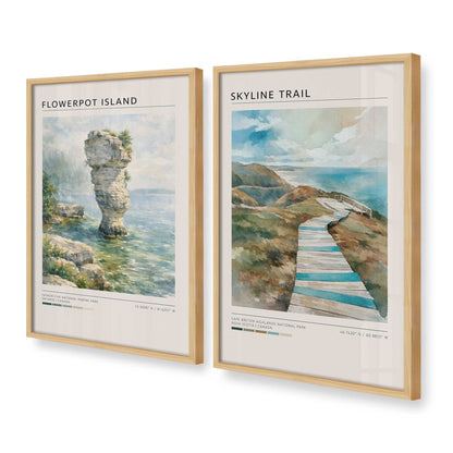 [Color:American Maple], Picture of art in a American Maple frame at an angle