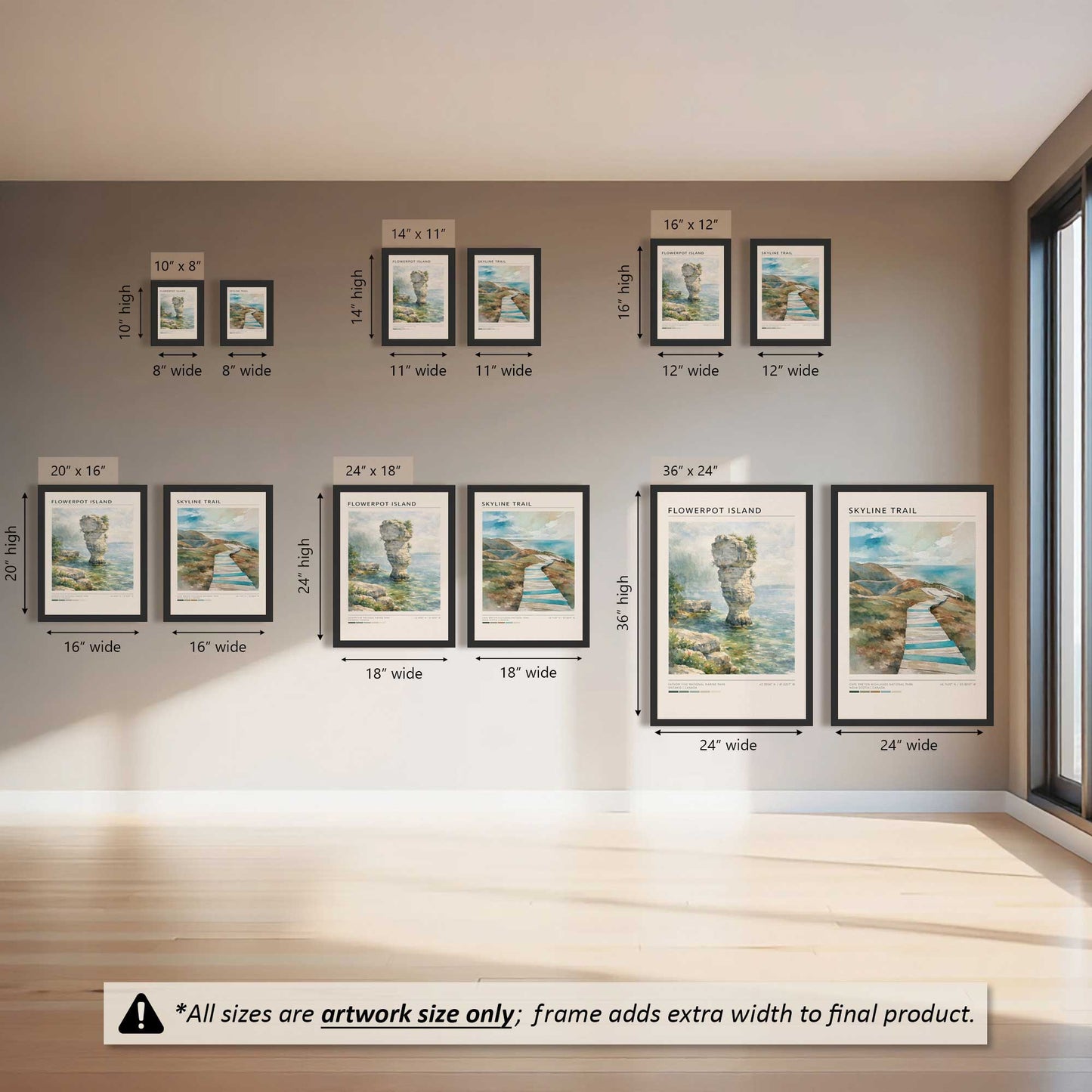 Flowerpot Island & Skyline Trail Set of 2 Prints