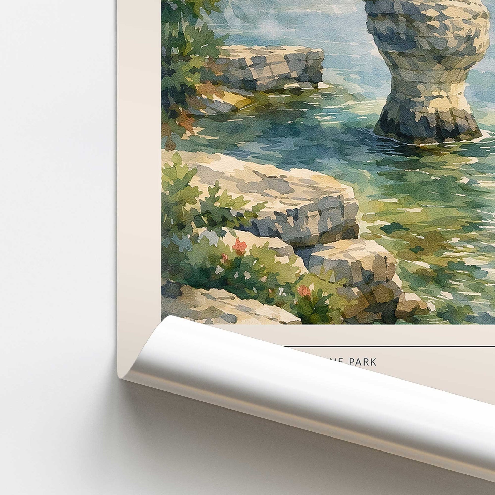 [color:Rolled Print], Picture of close up of art