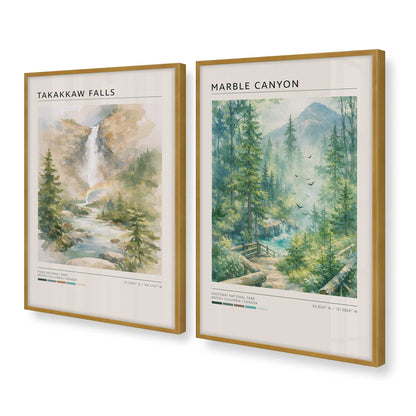 [Color:Polished Gold], Picture of art in a Polished Gold frame at an angle