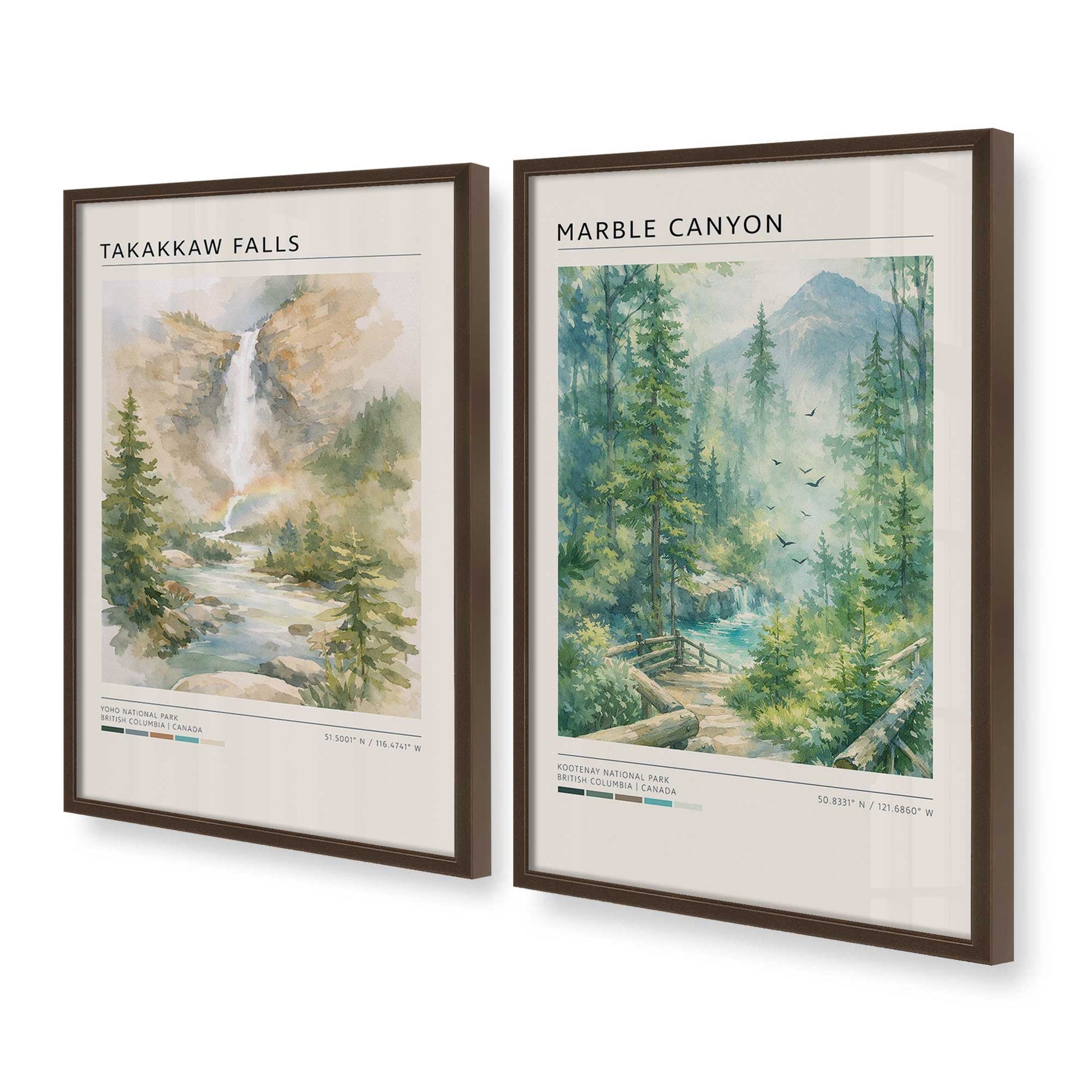 [Color:Belvinder Brown], Picture of art in a Belvinder Brown frame at an angle
