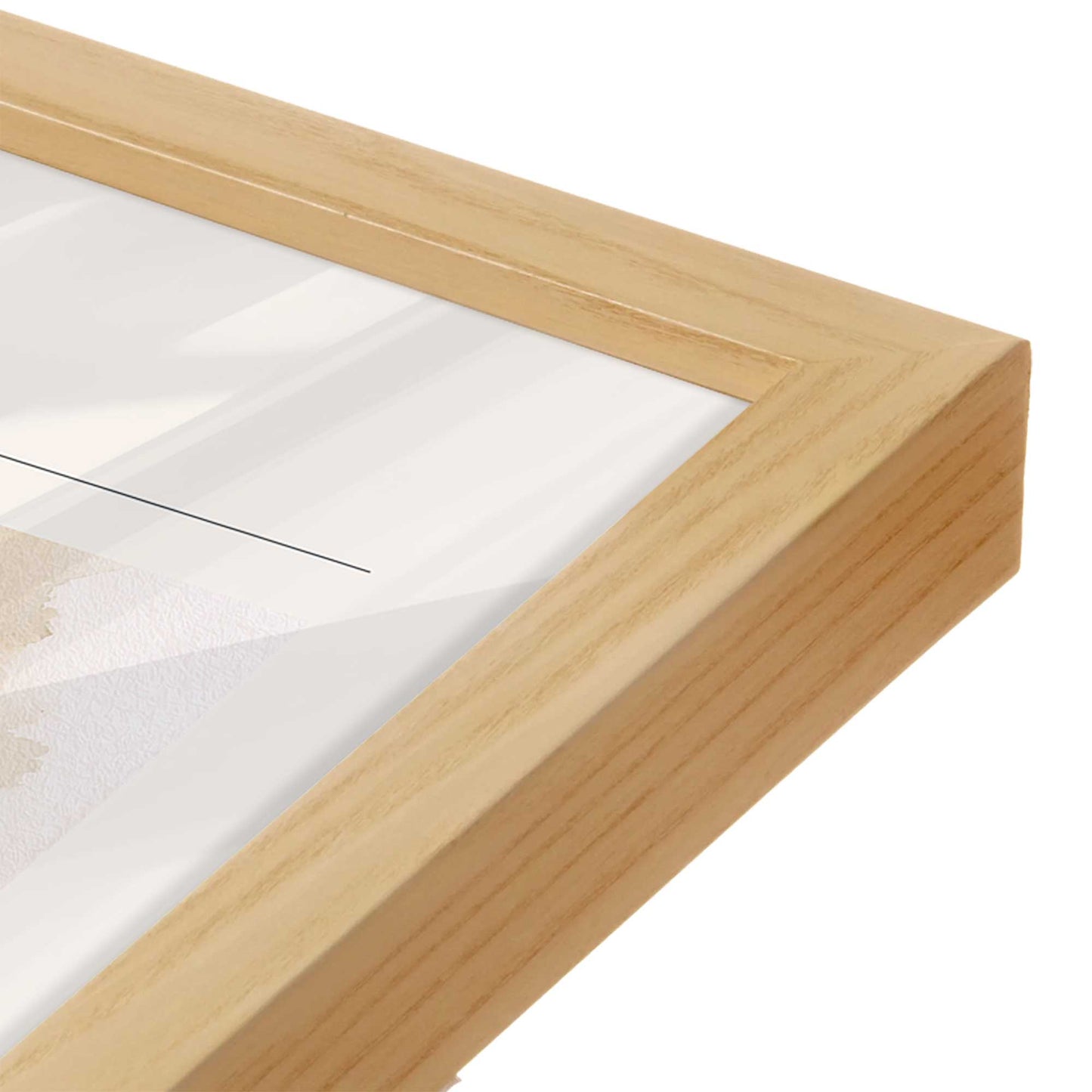 [Color:American Maple], Picture of art in a American Maple frame of the corner