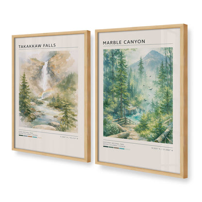[Color:American Maple], Picture of art in a American Maple frame at an angle