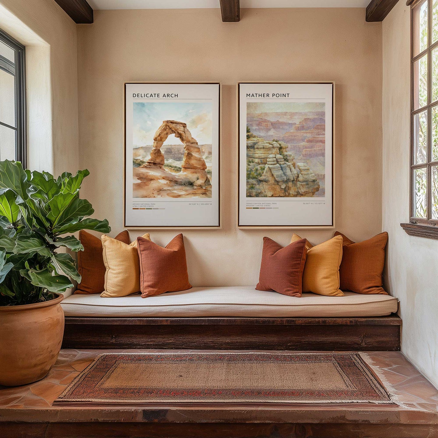 [Color:Walnut], Picture of art in a Walnut frame