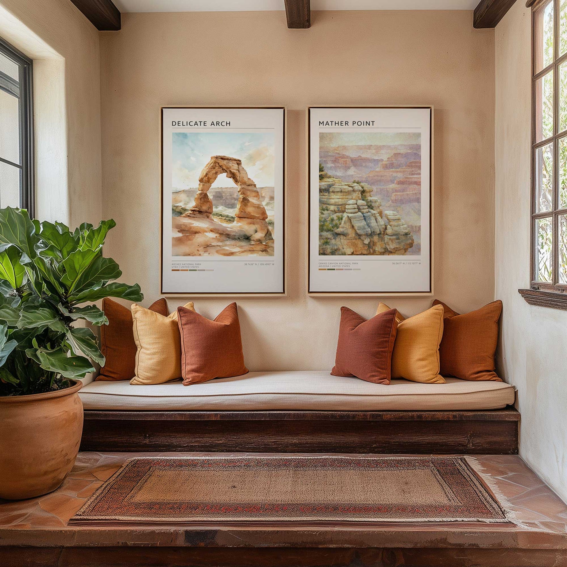 [Color:Walnut], Picture of art in a Walnut frame