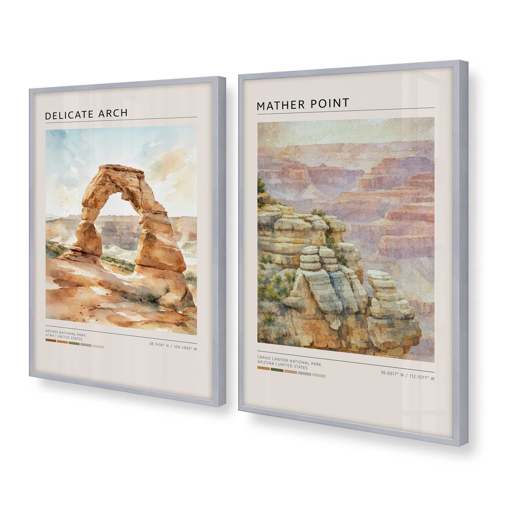 [Color:Polished Chrome], Picture of art in a Polished Chrome frame at an angle