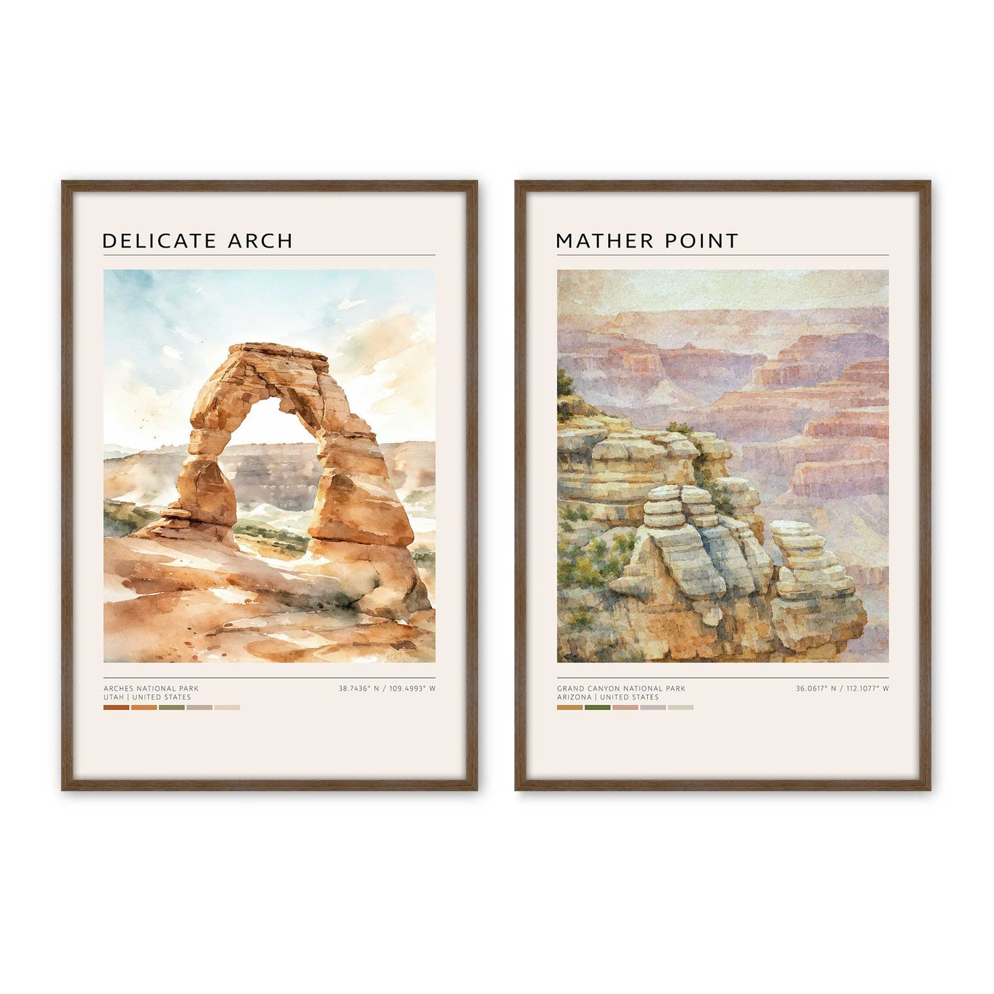 [Color:Walnut], Picture of art in a Walnut frame