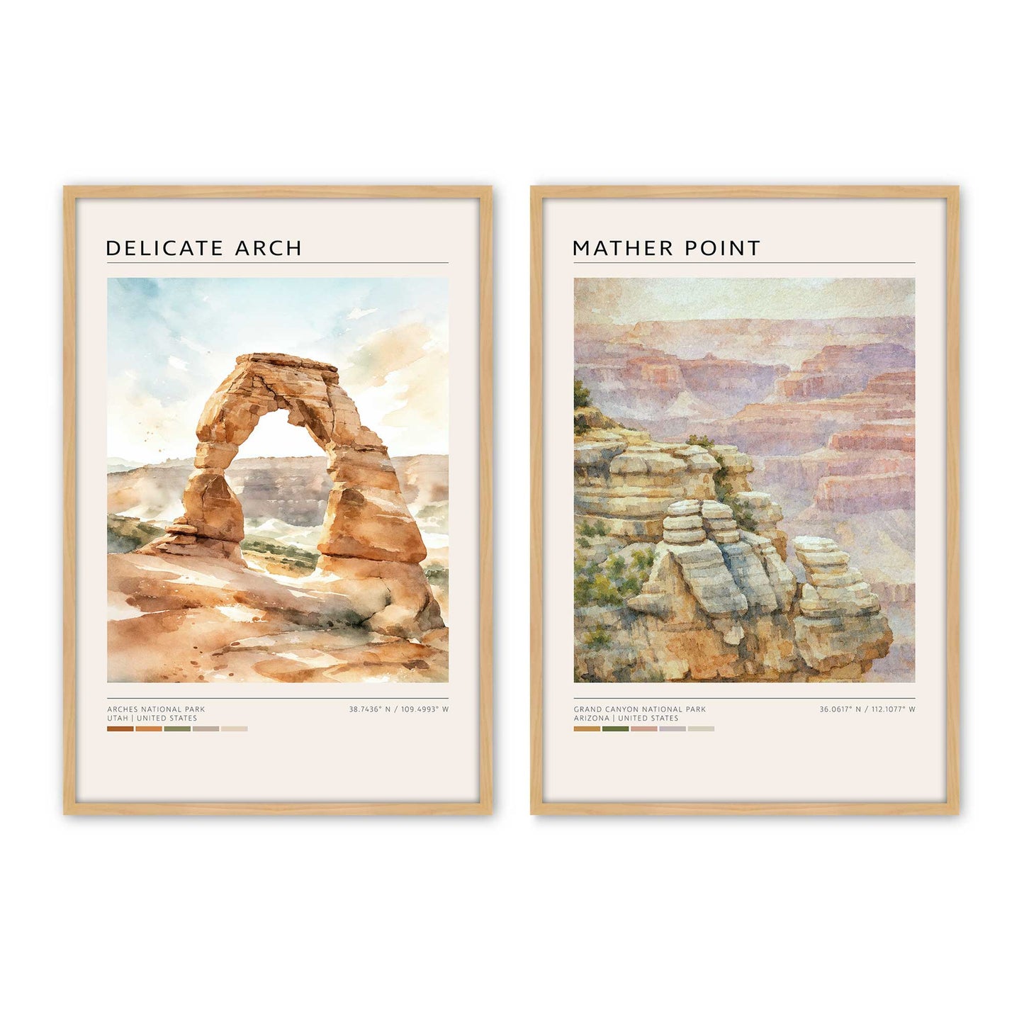 [Color:American Maple], Picture of art in a American Maple frame