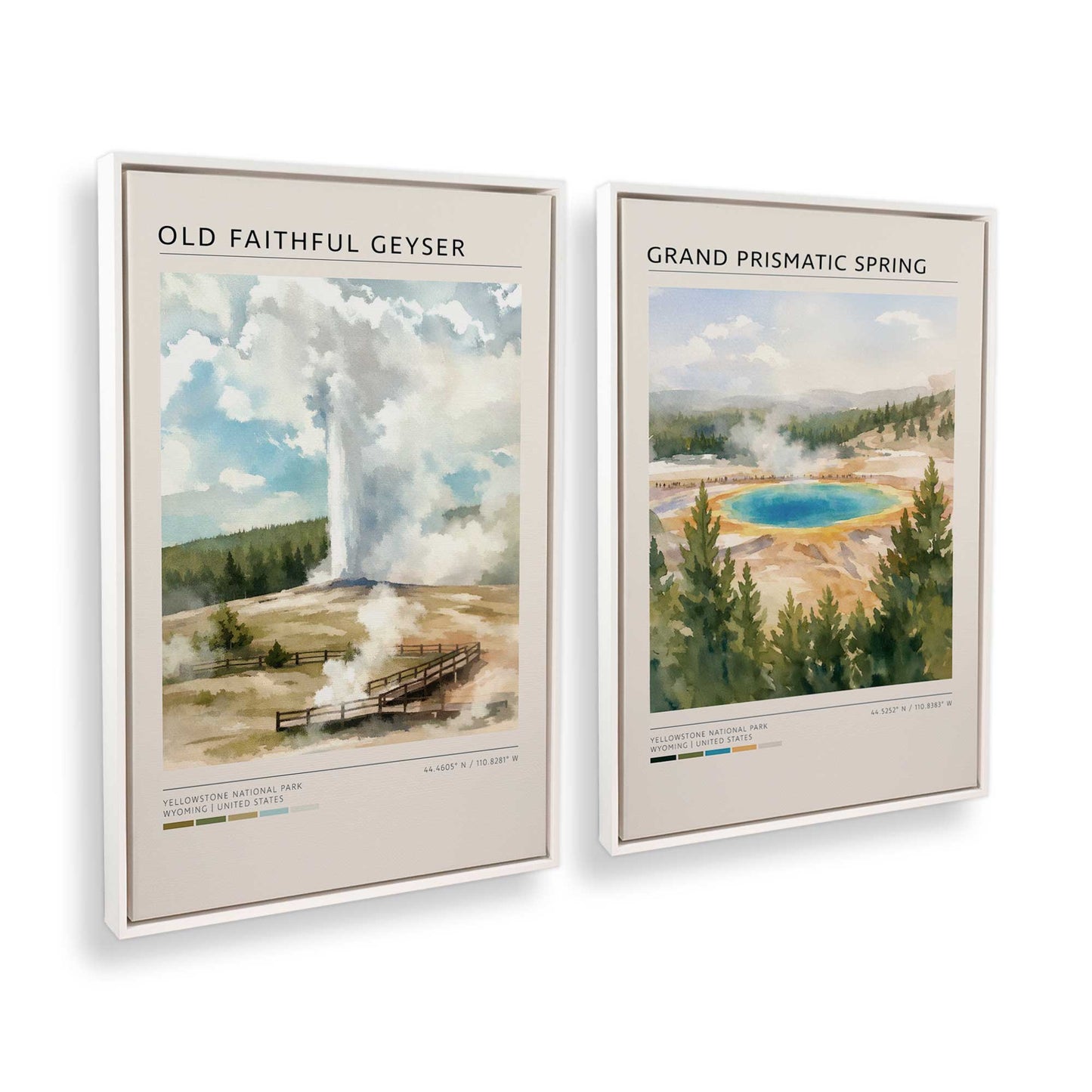 [Color:Opaque White], Picture of art in a White frame at an angle