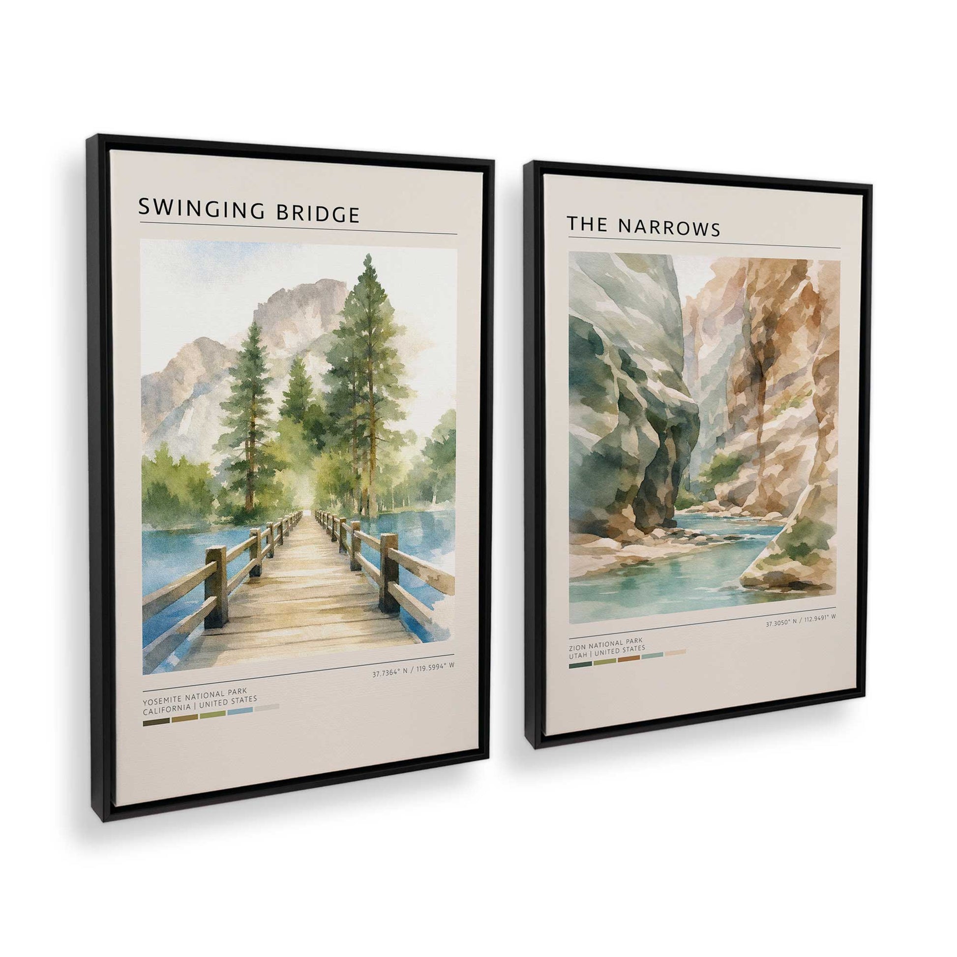 [Color:Satin Black], Picture of art in a Satin Black frame at an angle