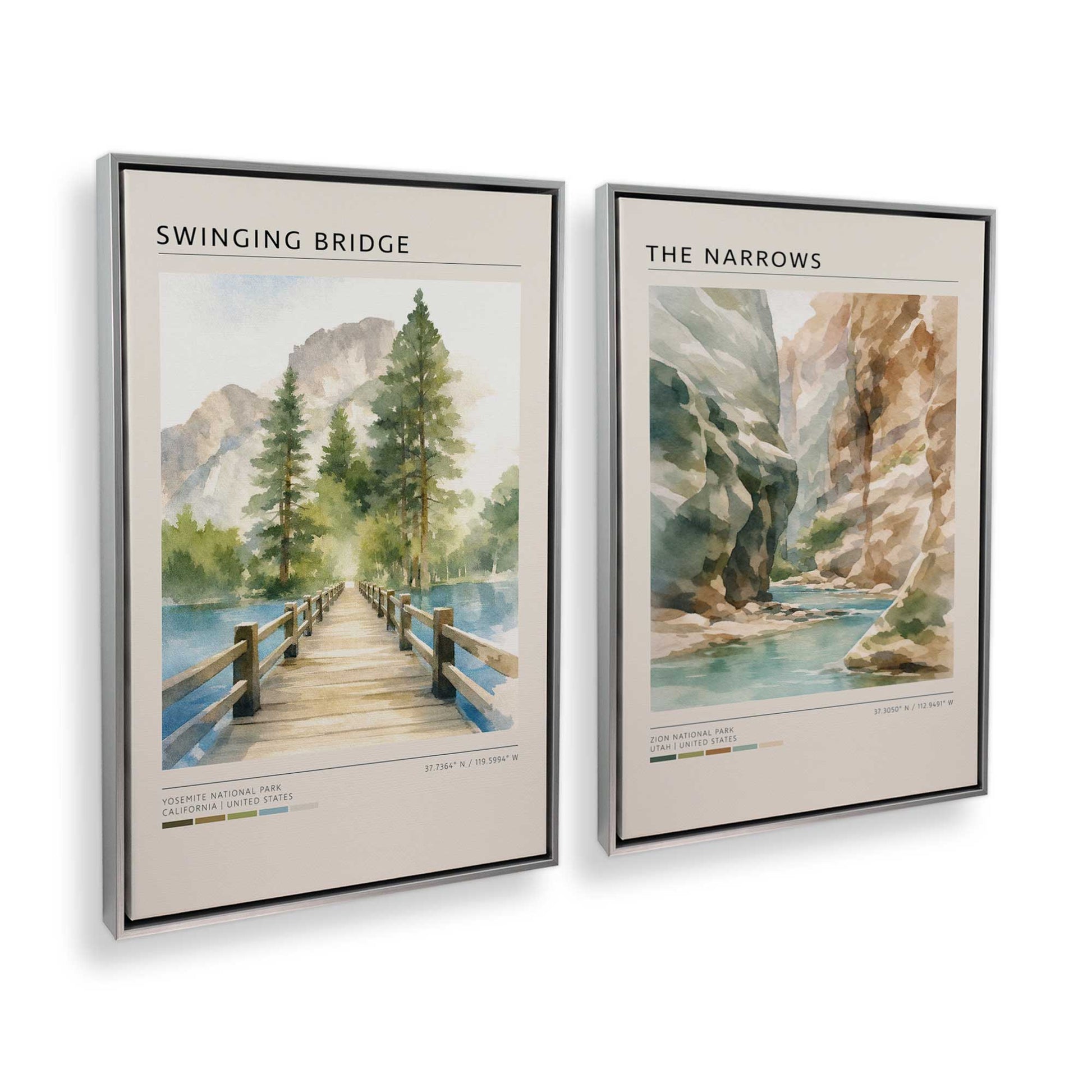 [Color:Polished Chrome], Picture of art in a Polished Chrome frame at an angle