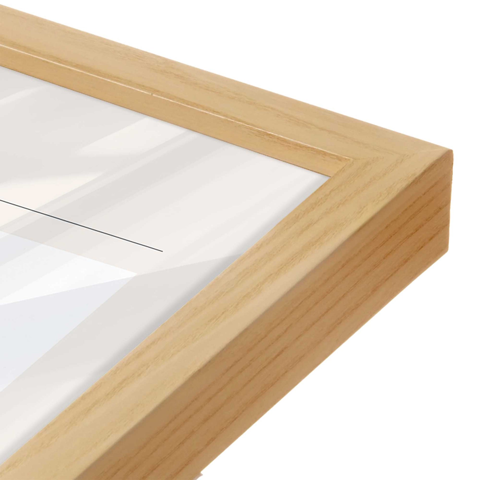 [Color:American Maple], Picture of art in a American Maple frame of the corner