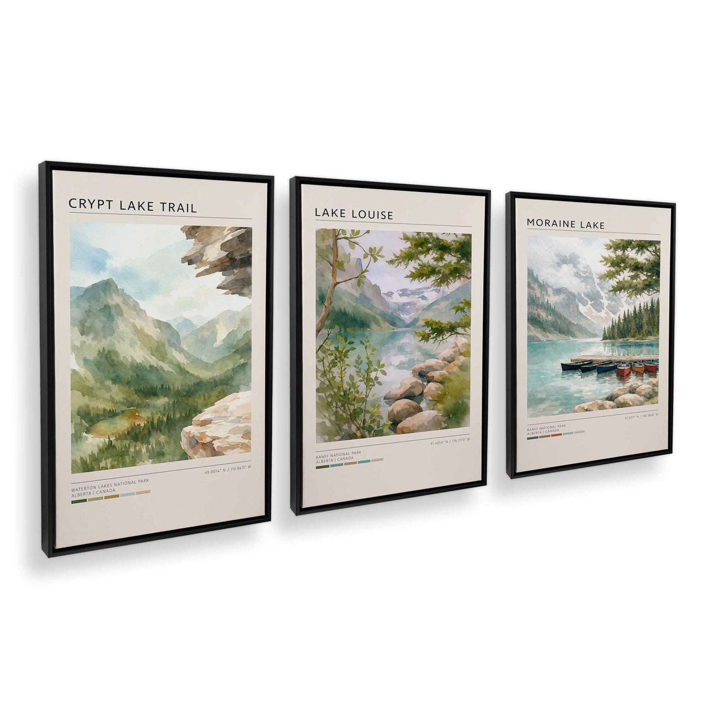 [Color:Satin Black], Picture of art in a Satin Black frame at an angle