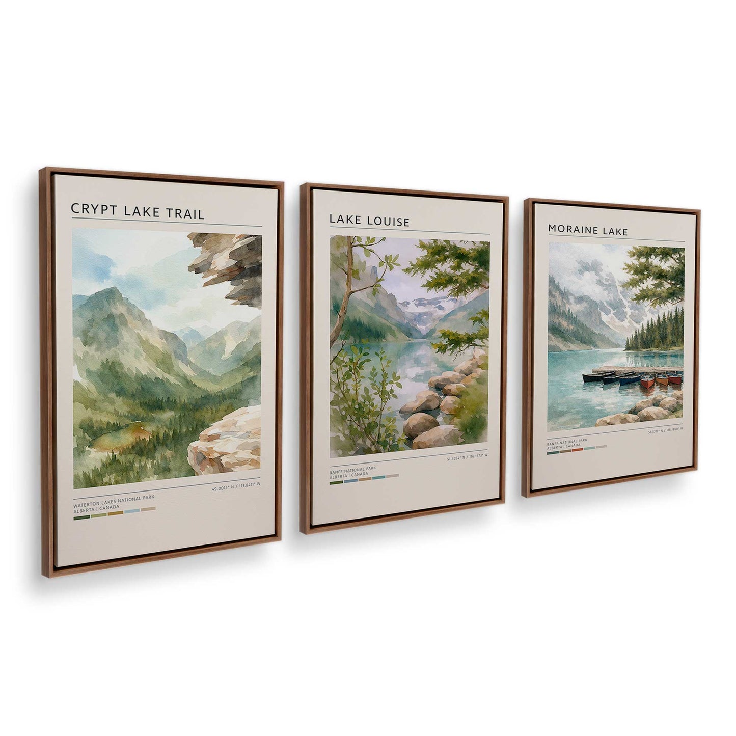 [Color:Walnut], Picture of art in a Walnut frame at an angle