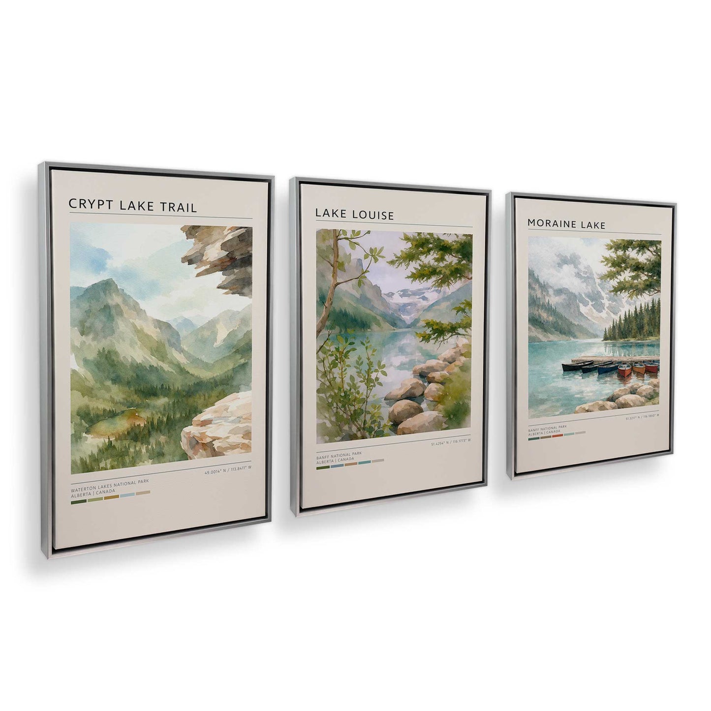 [Color:Polished Chrome], Picture of art in a Polished Chrome frame at an angle
