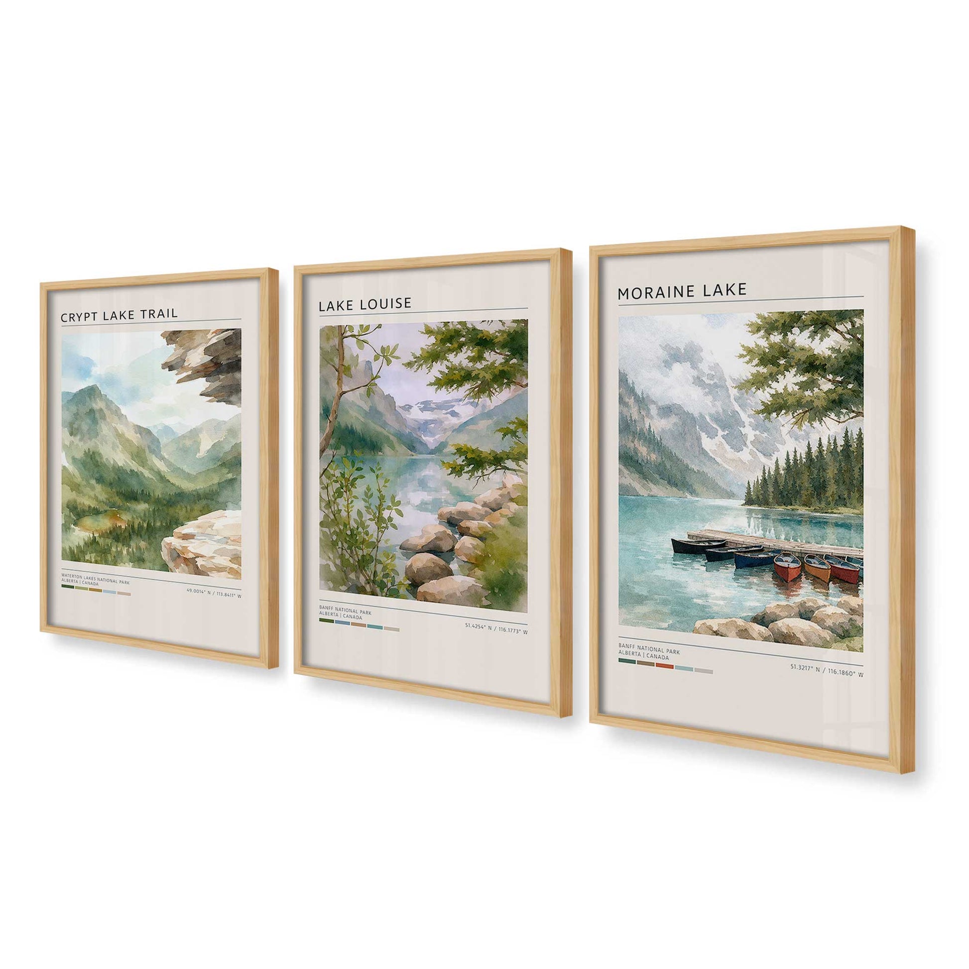 [Color:American Maple], Picture of art in an American Maple frame at an angle