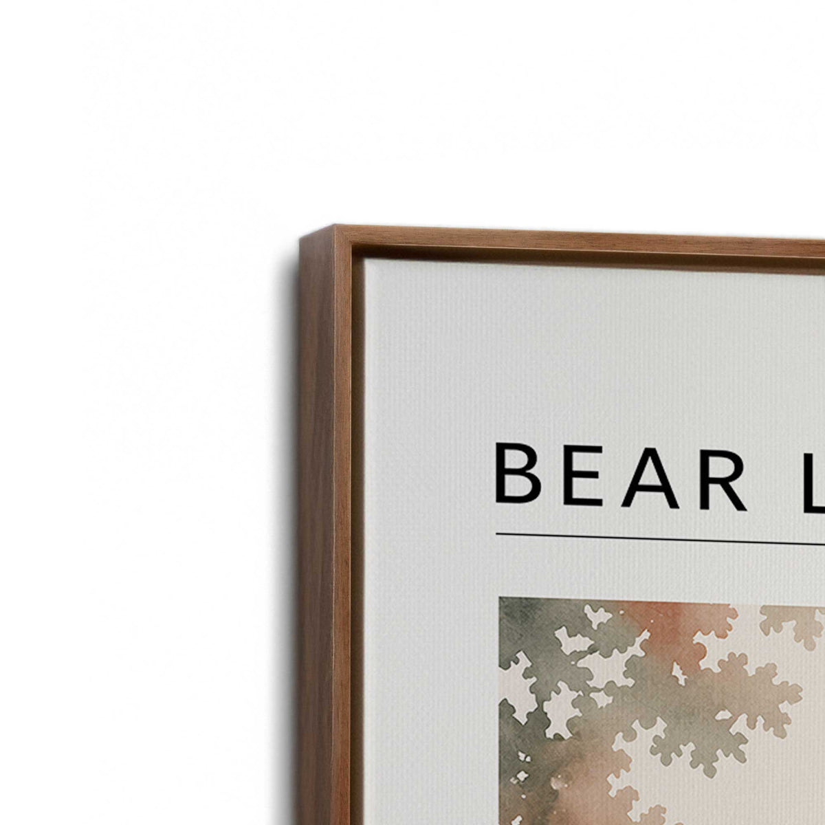 [Color:Walnut], Picture of art in a Walnut frame at an angle