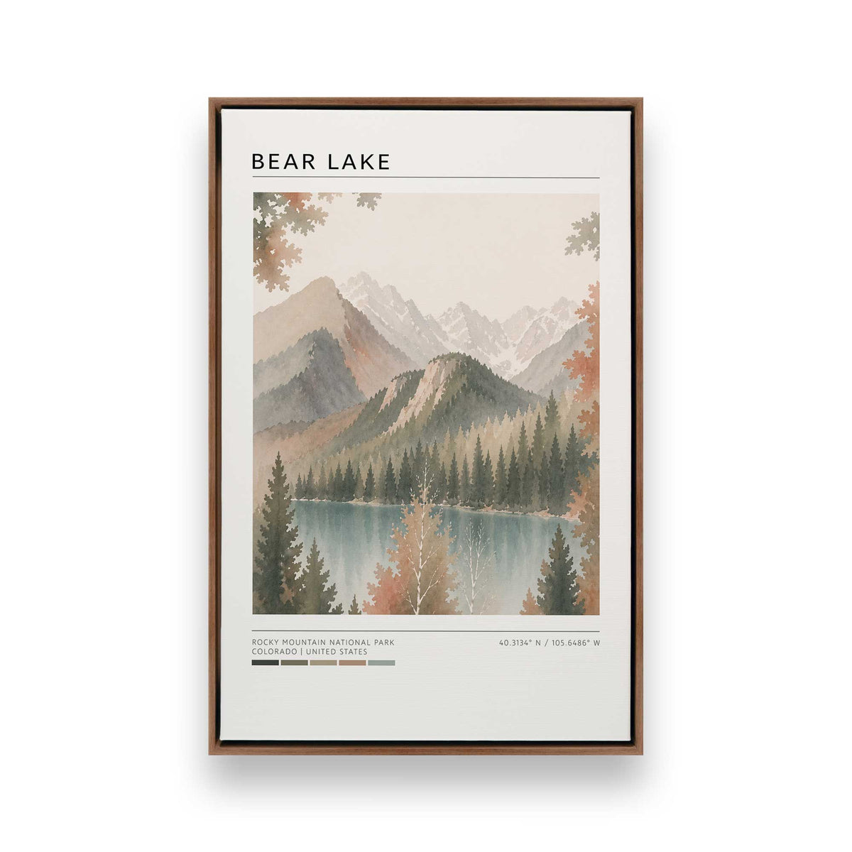 [Color:Walnut], Picture of art in a Walnut frame