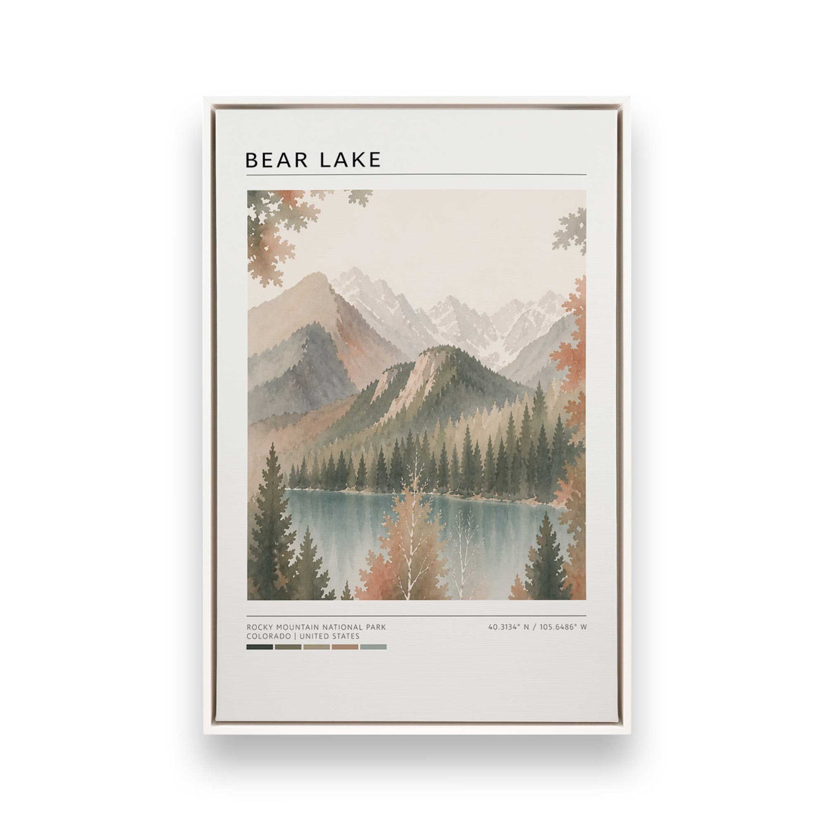 [Color:Opaque White], Picture of art in a White frame