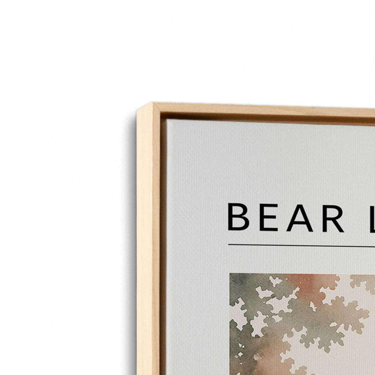 [Color:American Maple], Picture of art in a American Maple frame at an angle