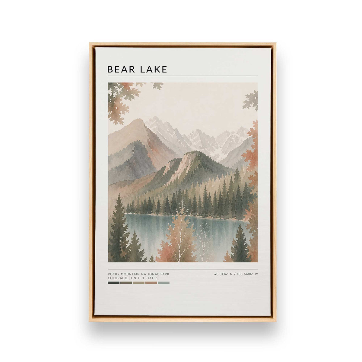 [Color:American Maple], Picture of art in a American Maple frame