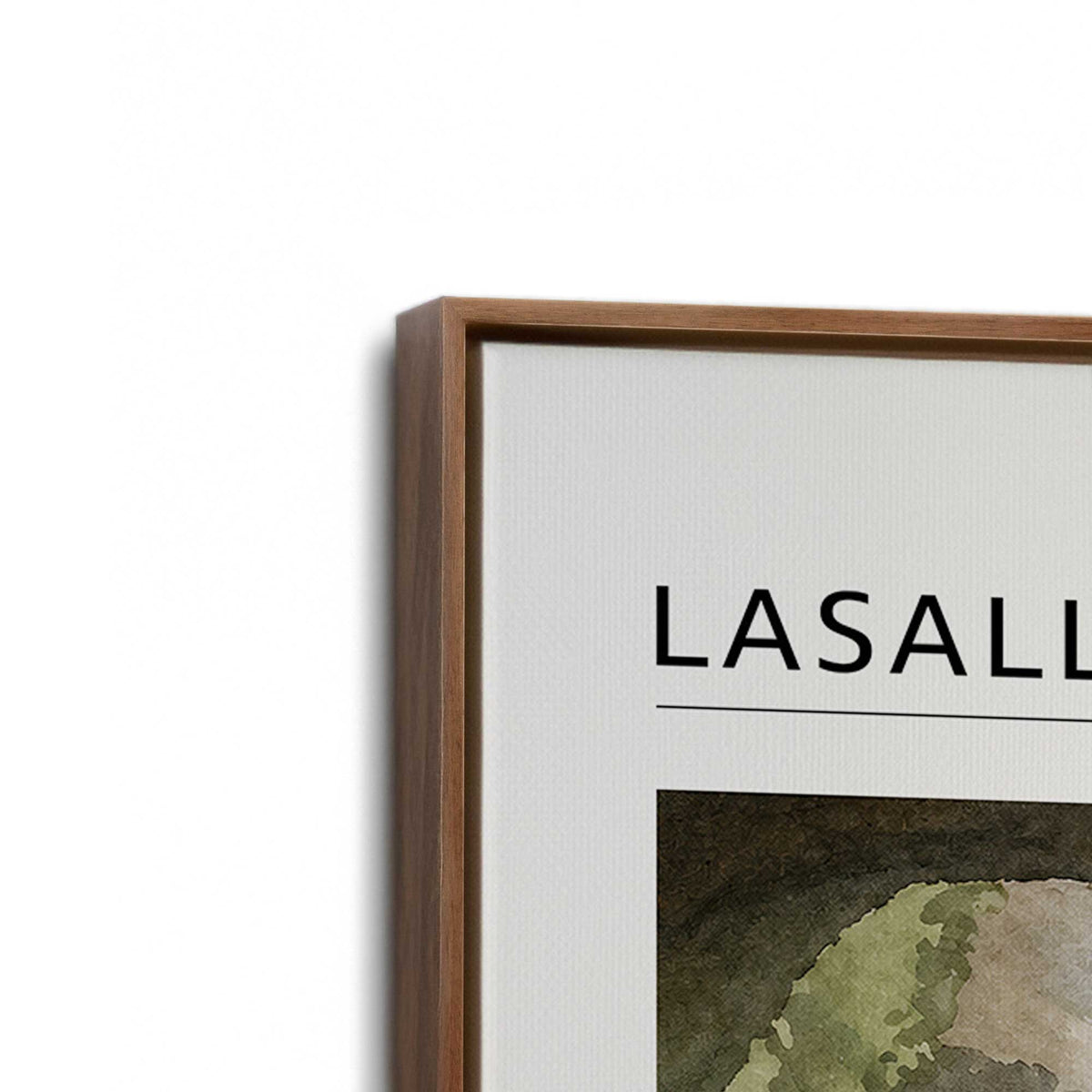 [Color:Walnut], Picture of art in a Walnut frame at an angle