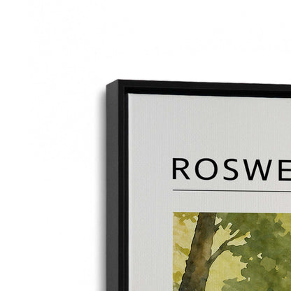[Color:Satin Black], Picture of art in a Satin Black frame at an angle