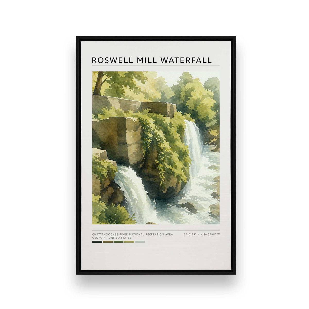 [Color:Satin Black], Picture of art in a Satin Black frame