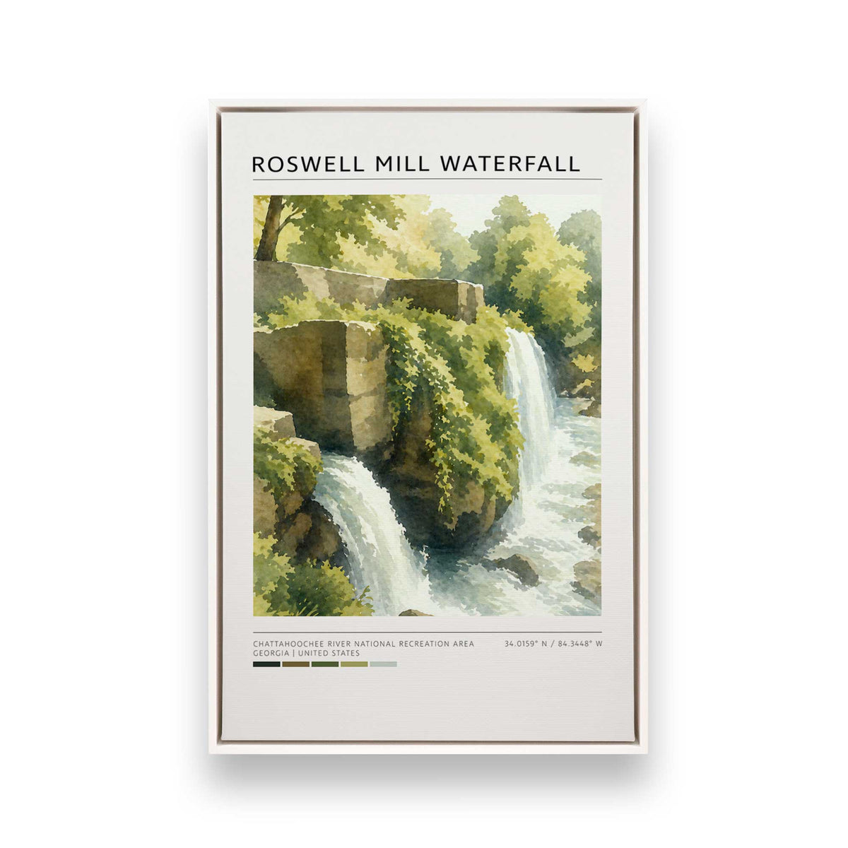 [Color:Opaque White], Picture of art in a White frame