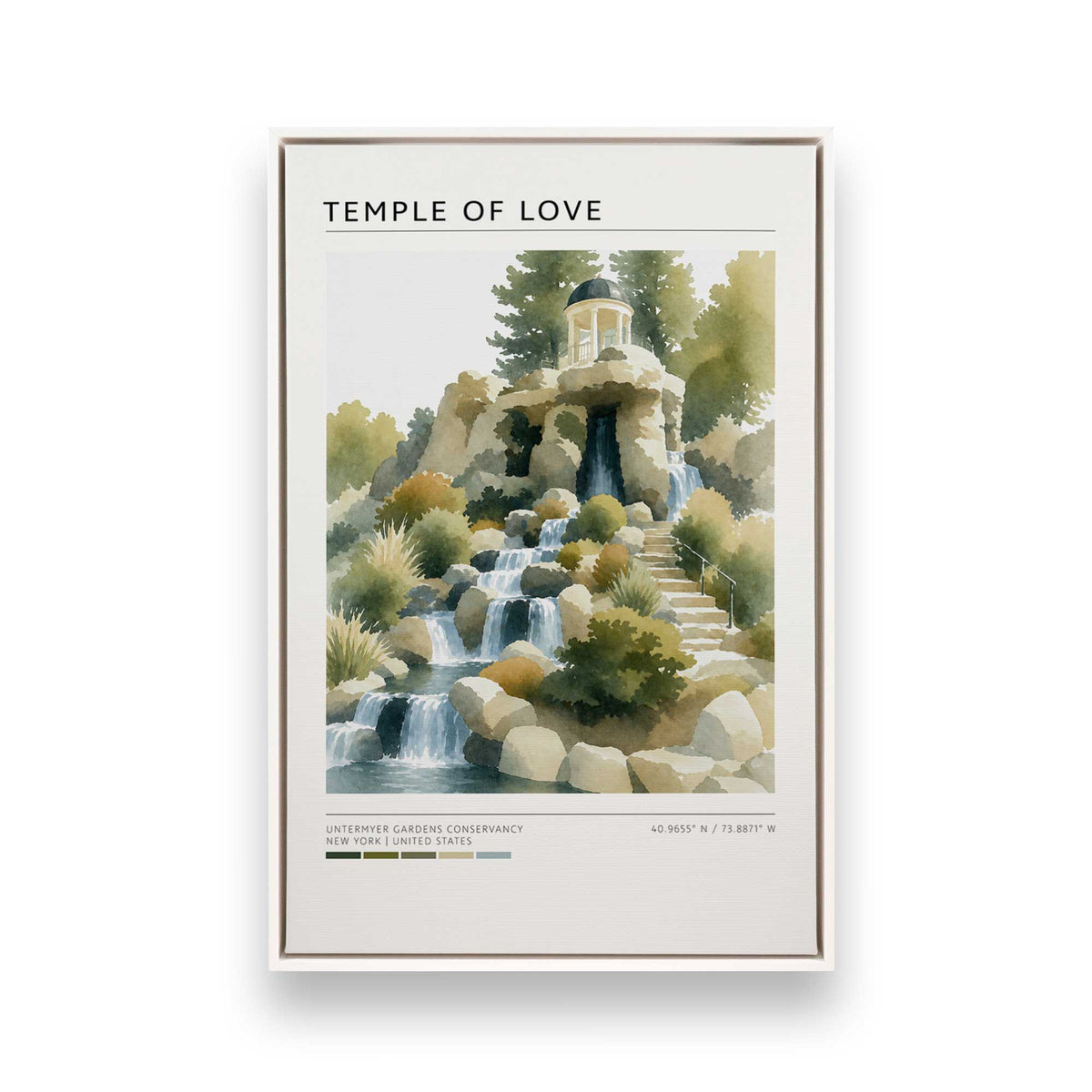 [Color:Opaque White], Picture of art in a White frame