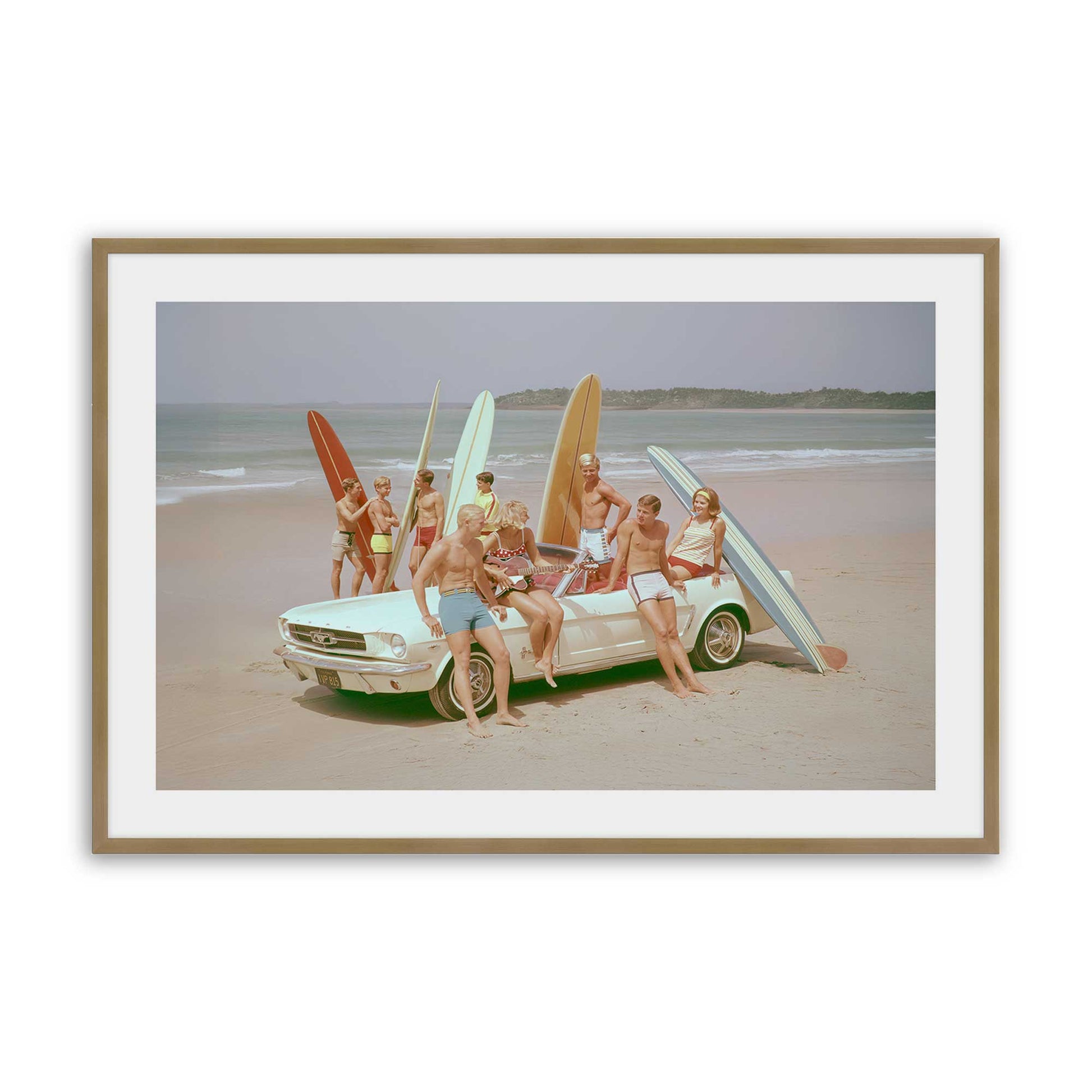 [Color:Brushed Gold], Picture of art in a Brushed Gold frame