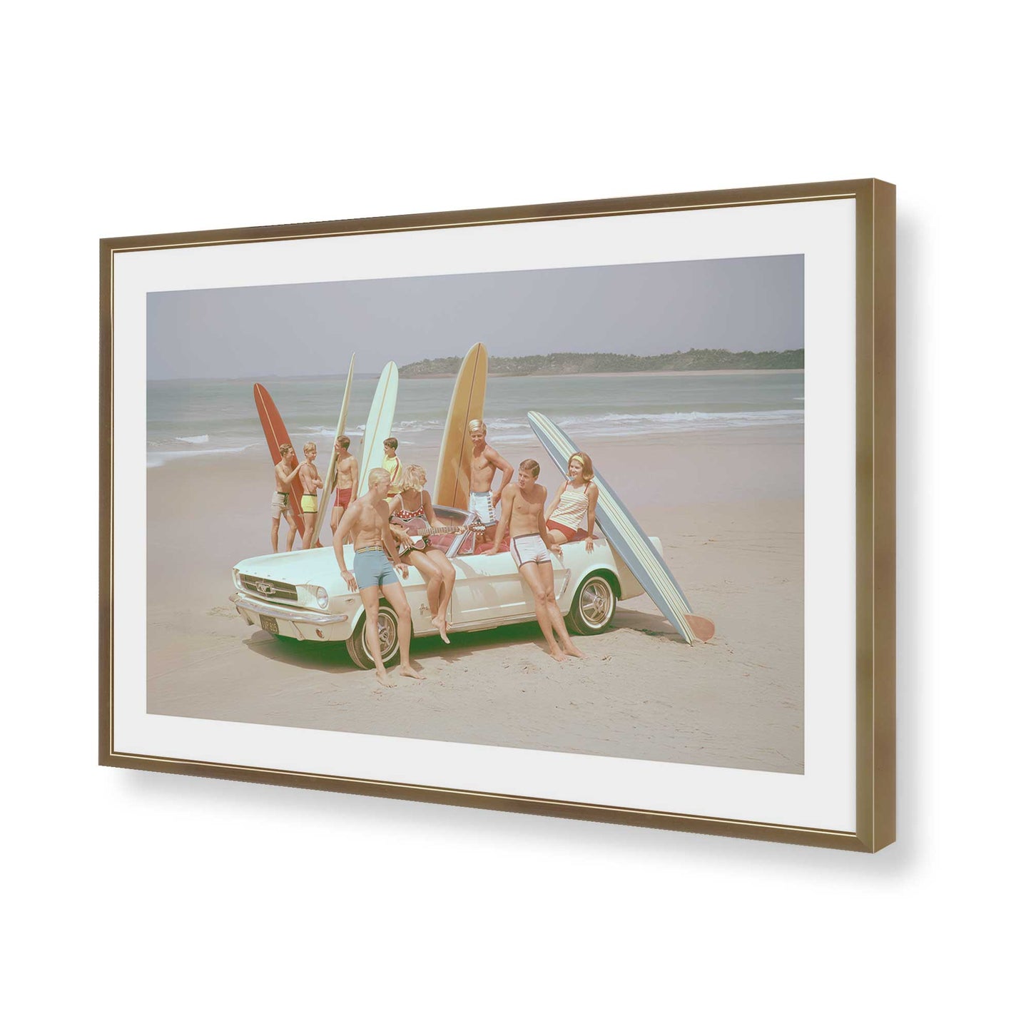 [Color:Brushed Gold], Picture of art in a Brushed Gold frame of the corner