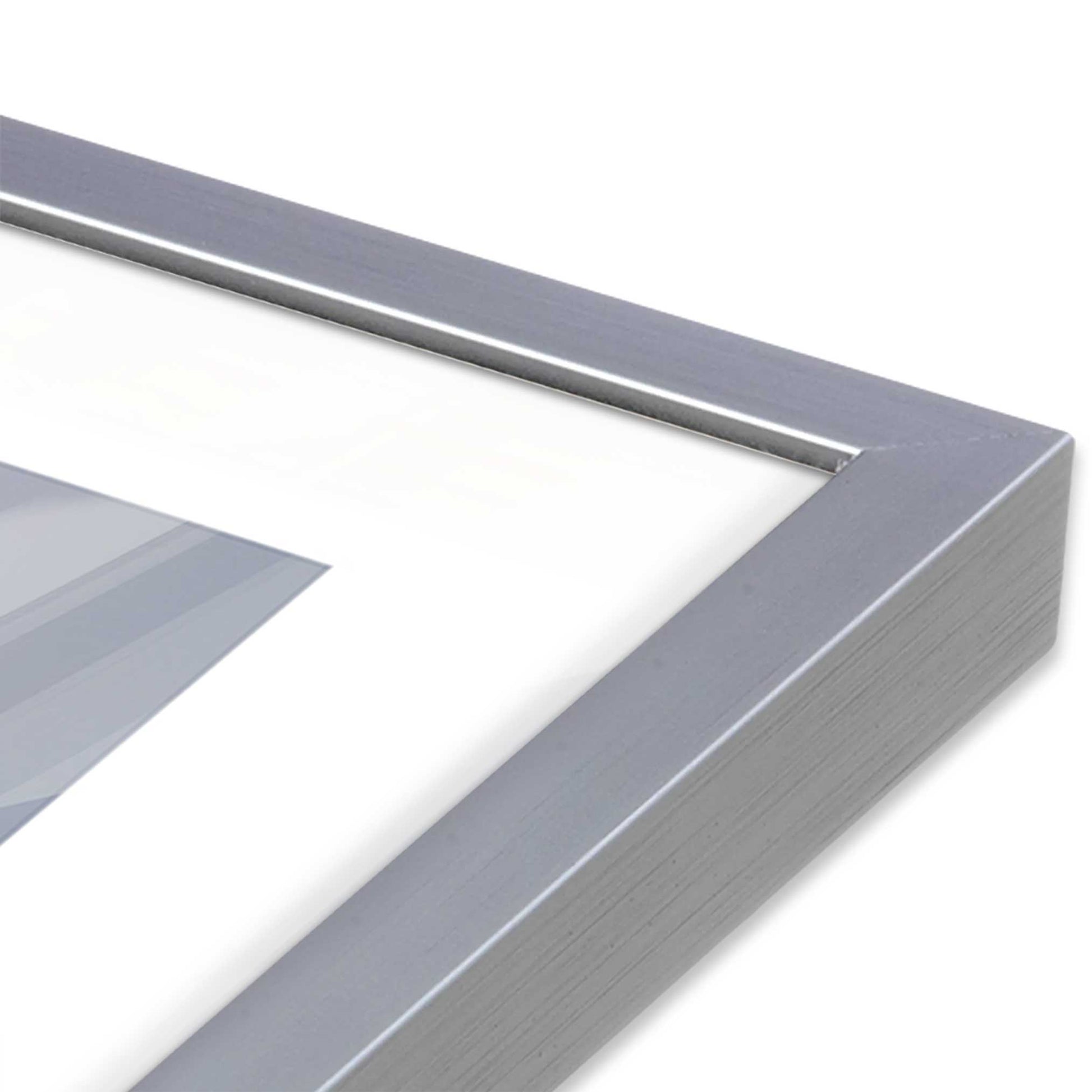 [Color:Polished Chrome], Picture of art in a Polished Chrome frame at an angle